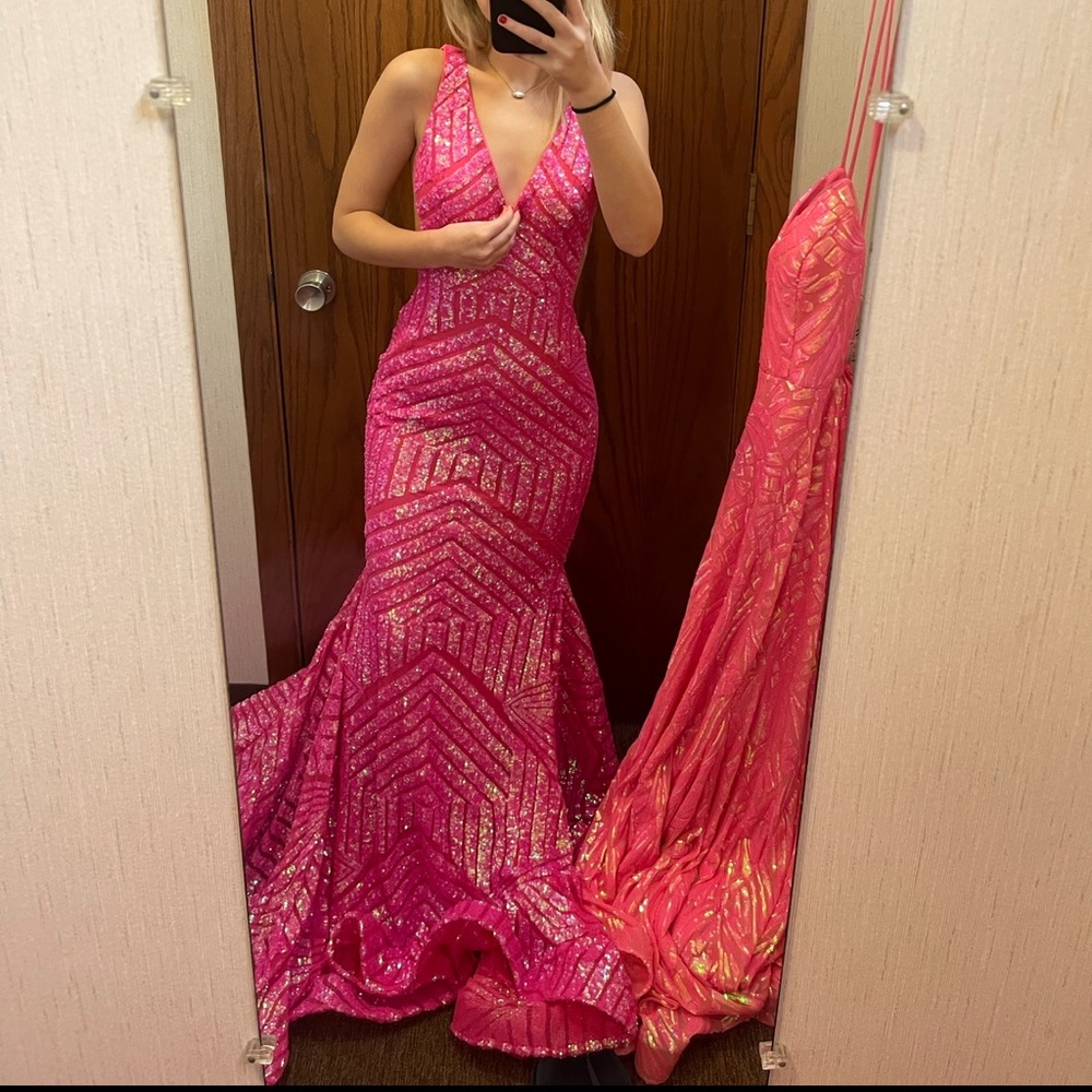 Hot Pink Jovani Dress